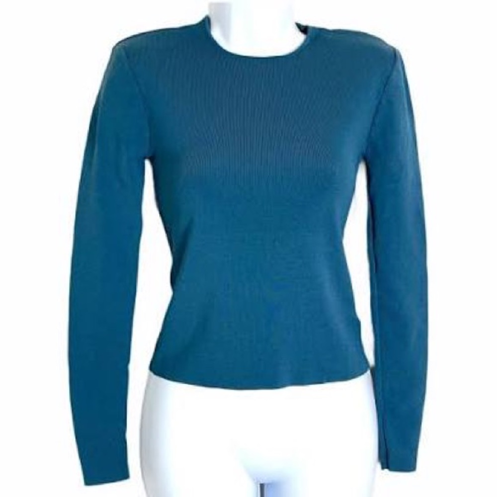 Zara Teal Long Sleeve Top
